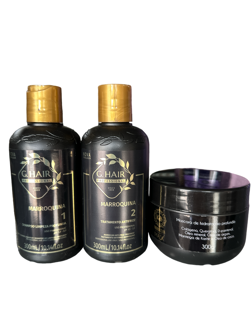 KB HAIR MOROCCAN  KERATIN SMOOTHING TREATMENT KIT 300ml (10fl 0z). - Keratinbeauty