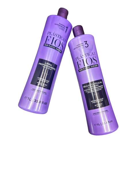 Cadiveu Plastica Dos Fios Hair Restoration Kit Nourish & Smooth For Damaged Hair 34fl 0z 1000ml - Keratinbeauty