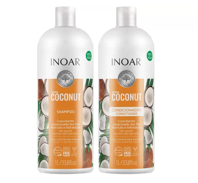 Kit Inoar Bombar Coconut Hair Conditioning Kit 1000ml (33fl.oz) - Keratinbeauty