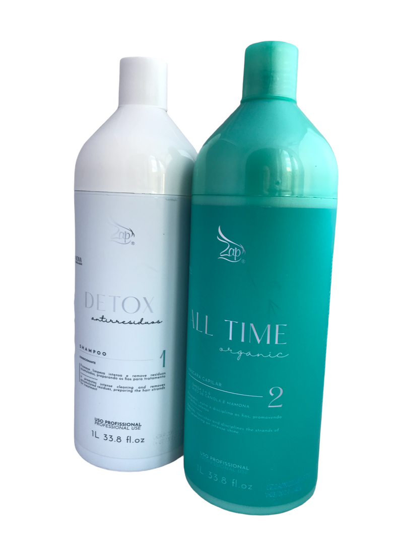 ZAP ALL TIME  ORGANIC HAIR SMOOTHING TREATMENT SET 1000ml/33,8fl/Oz. - Keratinbeauty