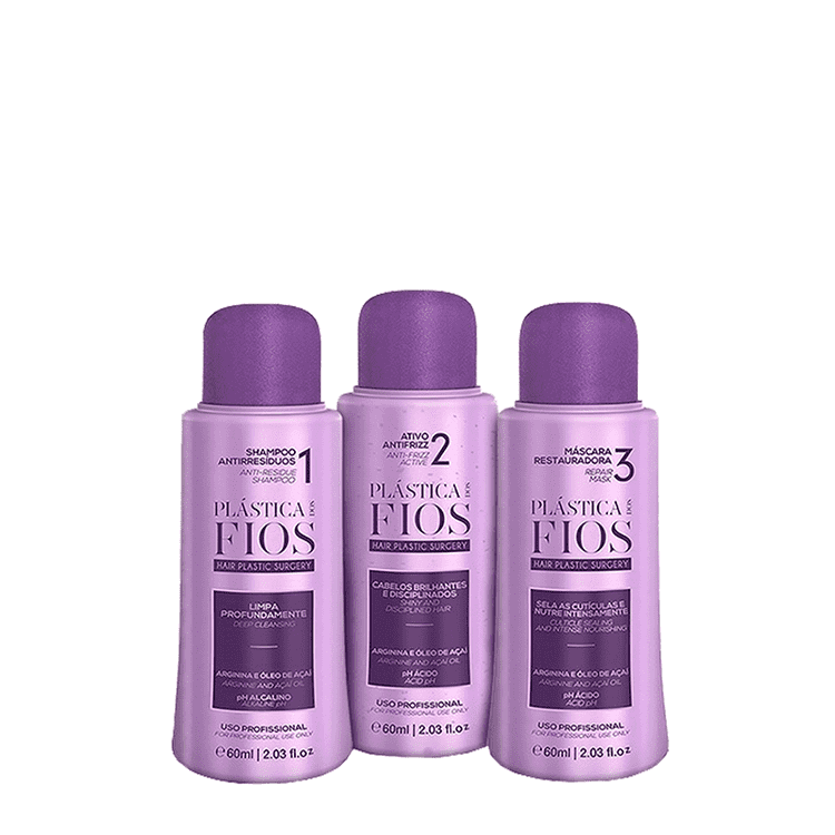 CADIVEU PLASTICA DOS FIOS TRATAMIENTO ALISSADO DE QUERATINA 3X60ml (2.02oz) - Keratinbeauty