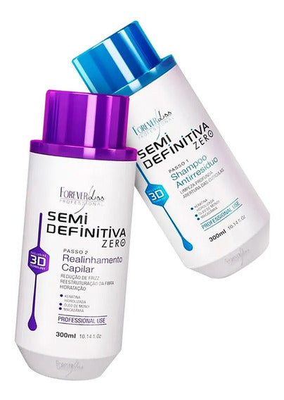 FOREVER LISS 3D ZERO SEMIDEFINITIVA CAPILLARY REALIGNMENT KIT 300ml 10.14 fl.Oz - Keratinbeauty