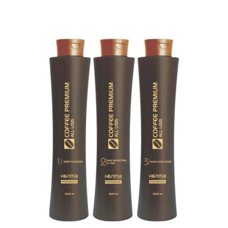 COFFEE PREMIUM HONMA TOKYO ALL LISS  HAIR SMOOTHING  3 X 1000ml / 34fl.oz. - Keratinbeauty