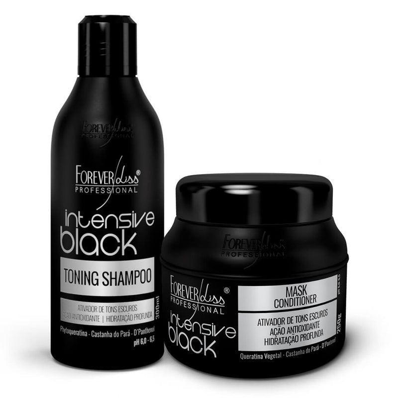 Black Hair Tinting Kit Intensive Black Forever Liss - Keratinbeauty