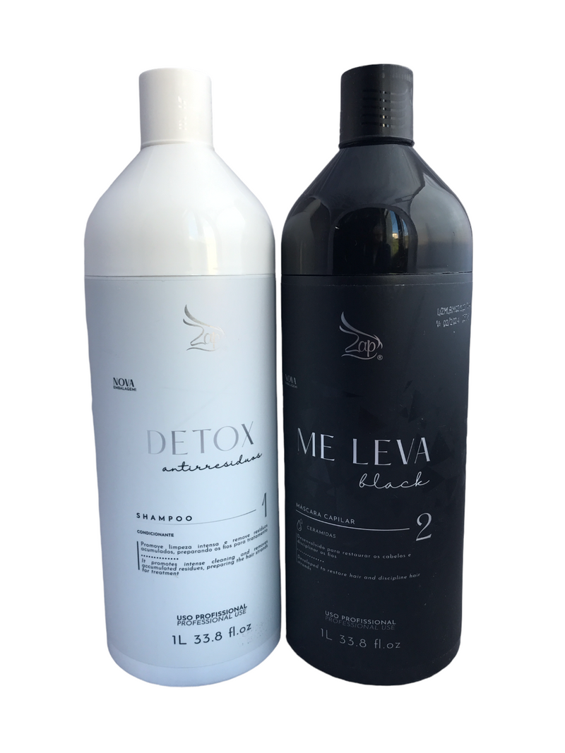 ZAP ME LEVA TRATTAMENTO DE CHERATINA PER CAPELLI SET 1000ml/33,8fl.Oz. - Keratinbeauty