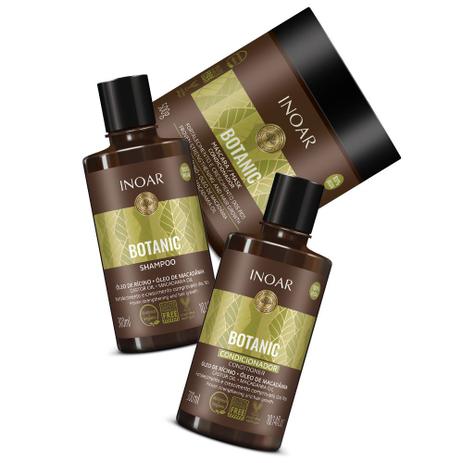 Inoar Botanic  Hair Strenghthening  and Hair Grow Castor Oil Kit - Keratinbeauty