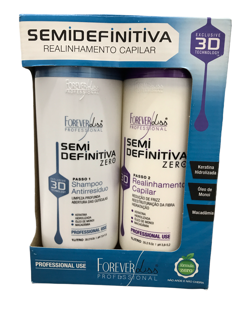 FOREVER LISS 3D ZERO SEMIDEFINITIVA CAPILLARY REALIGNMENT KIT - Keratinbeauty