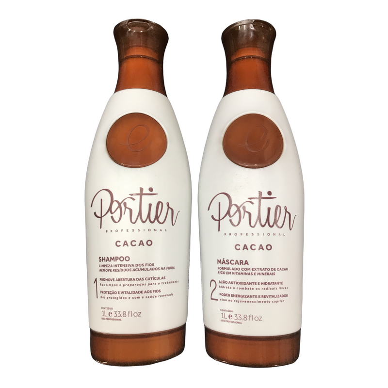 PORTIER CACAO THERMO SMOOTHING HAIR TREATMENT SET 1000ml/33,8fl/Oz. - Keratinbeauty