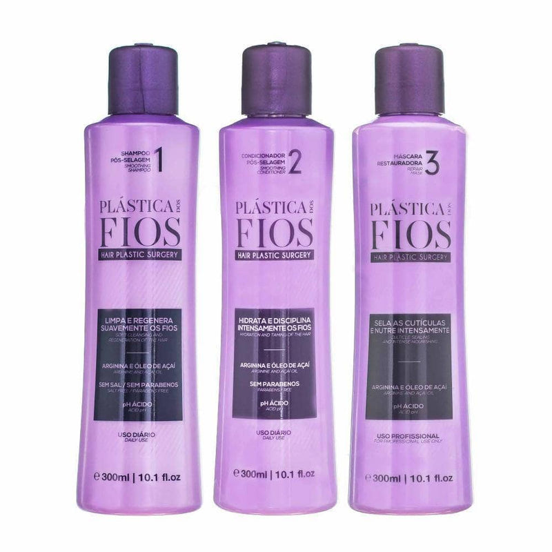 CADIVEU PLASTICA DOS FIOS TREATMENT 3 X 300ml (10.1oz) - Keratinbeauty