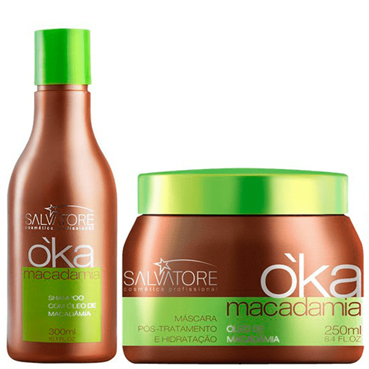 SALVATORE OKA MACADAMIA ET KIT DE TRAITEMENT D'HYDRATATION DES CHEVEUX D'OJON 300ml / 10,13fl.oz. - Keratinbeauty