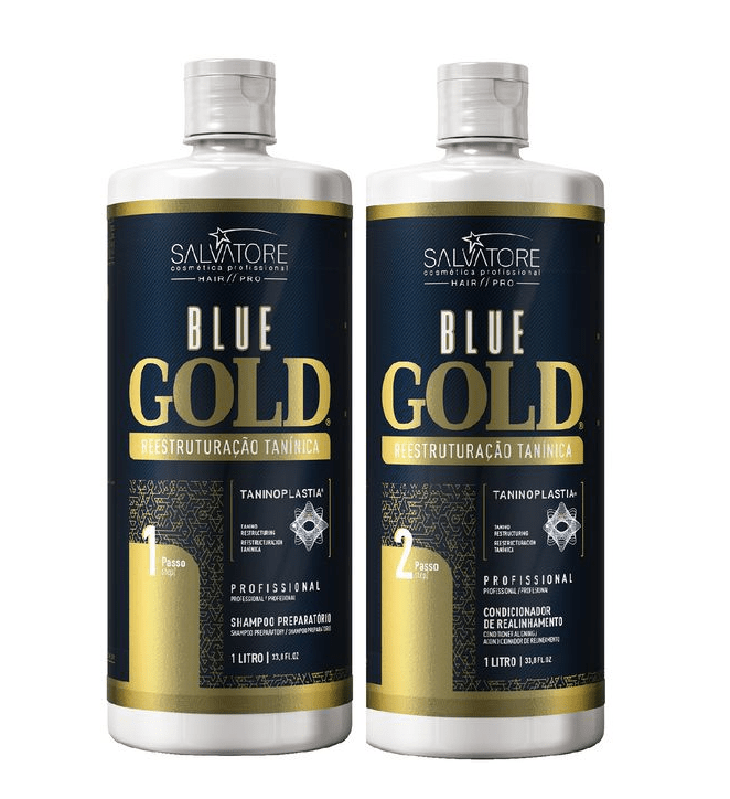 SALVATORE BLUE GOLD TRATAMIENTO DE TANINOPLASTIA PARA EL PELO 1000ml / 33Oz. - Keratinbeauty